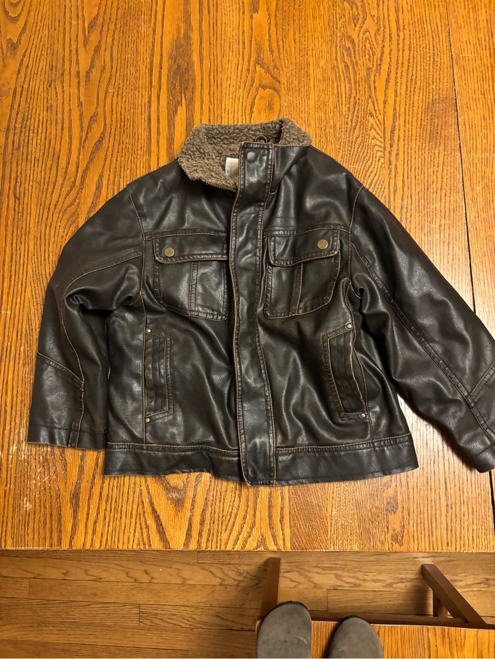 Arizona Jean Company Brown Sherpa-Lined Jacket Label